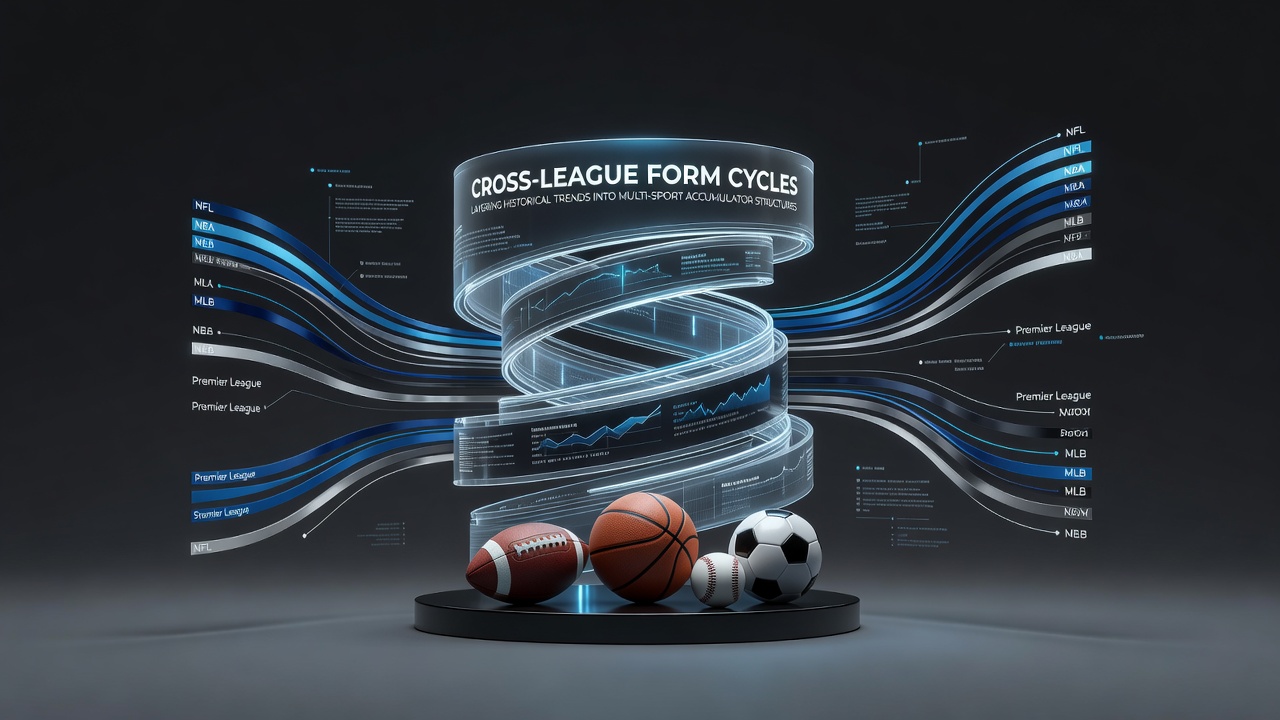 Chart showing layered historical trend data across football, basketball and tennis accumulators